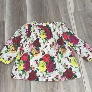 Baker by Ted baker floral pleated swing top size 8